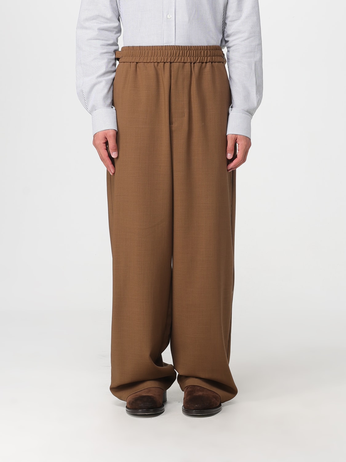 AMI PARIS PANTS: Pants men Ami Paris, Brown - Img 1