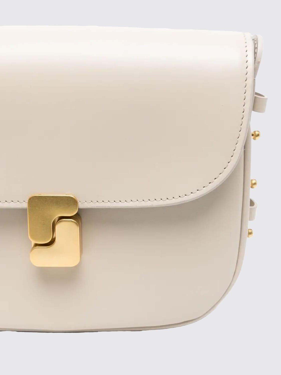 SOEUR BORSA A TRACOLLA: Borsa Bellissima Mini Soeur in pelle , Crema - Img 4
