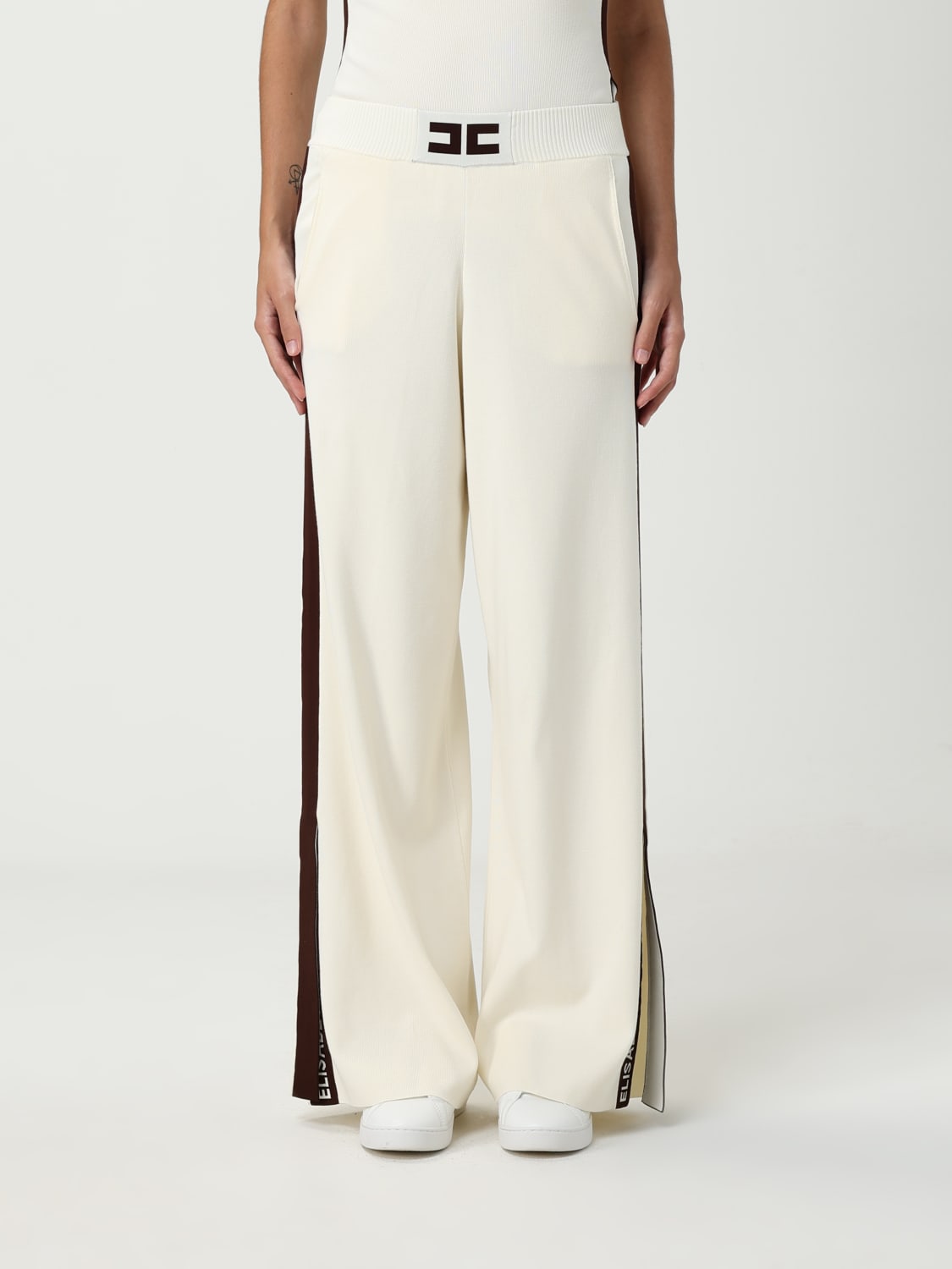 ELISABETTA FRANCHI PANTS: Pants woman Elisabetta Franchi, White - Img 1