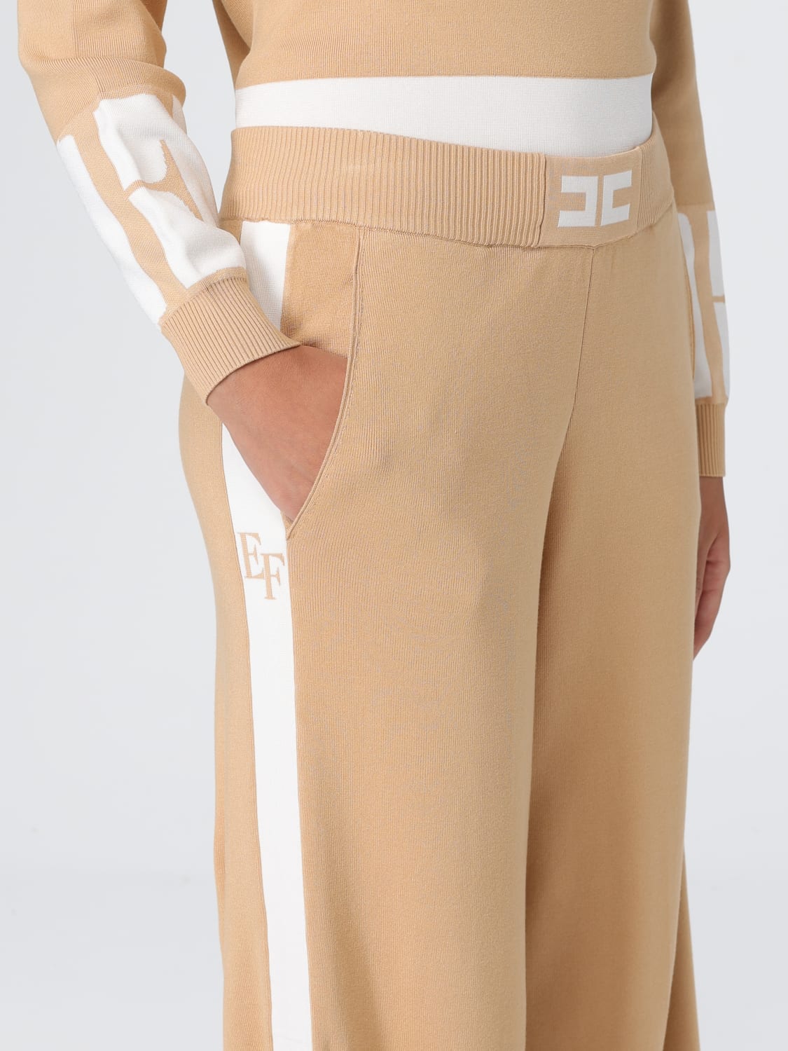 ELISABETTA FRANCHI PANTS: Pants woman Elisabetta Franchi, Beige - Img 4