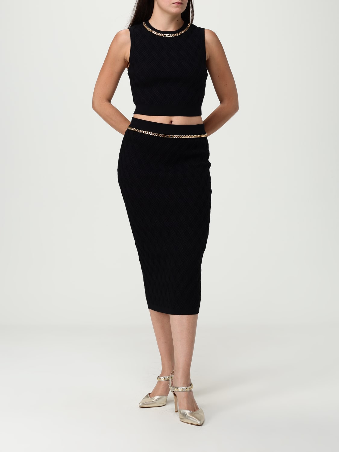 ELISABETTA FRANCHI JUPE: Jupe femme Elisabetta Franchi, Noir - Img 2