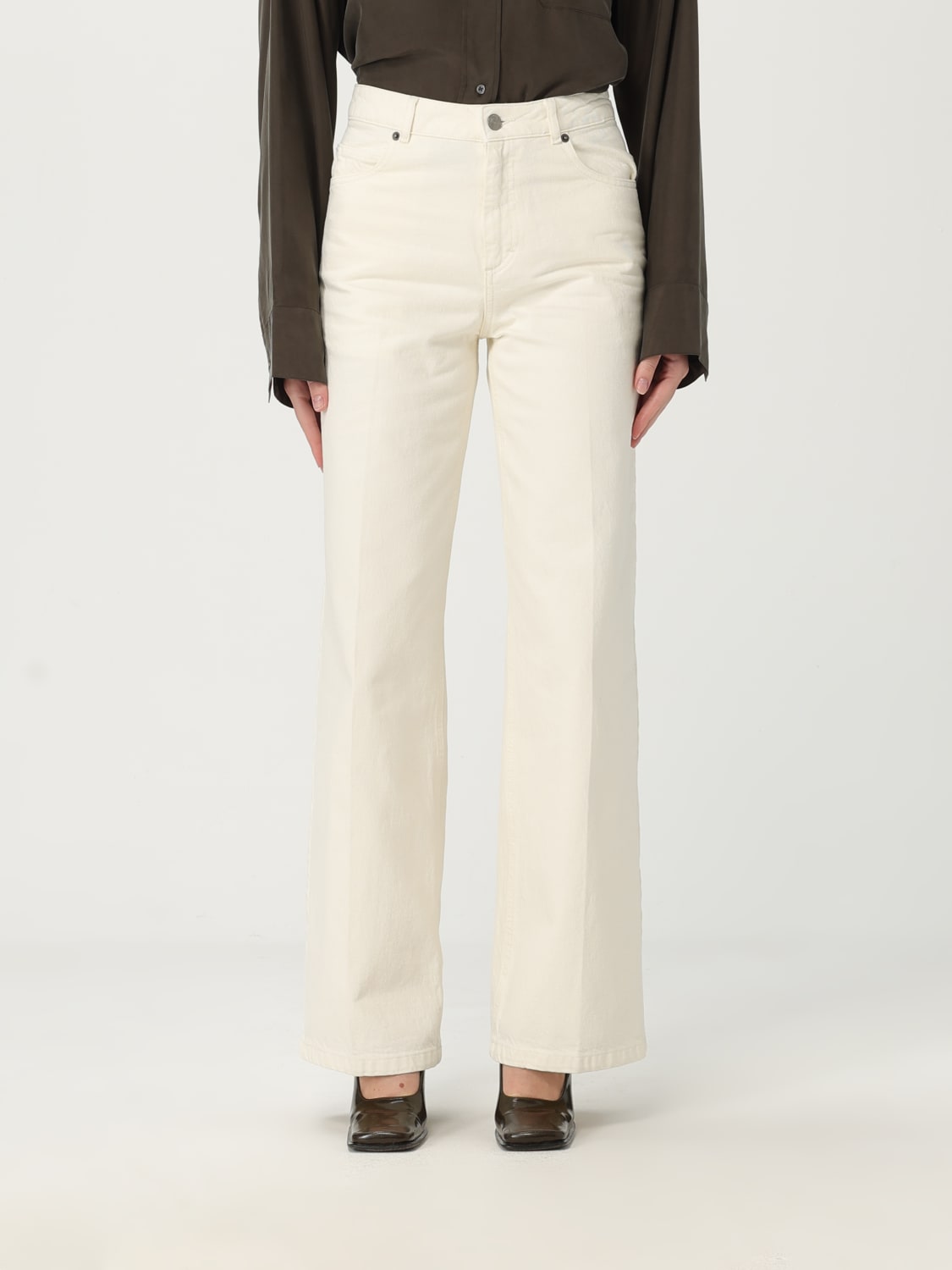 SOEUR PANTALONI: Pantalone in cotone Soeur a 5 tasche, Beige - Img 1