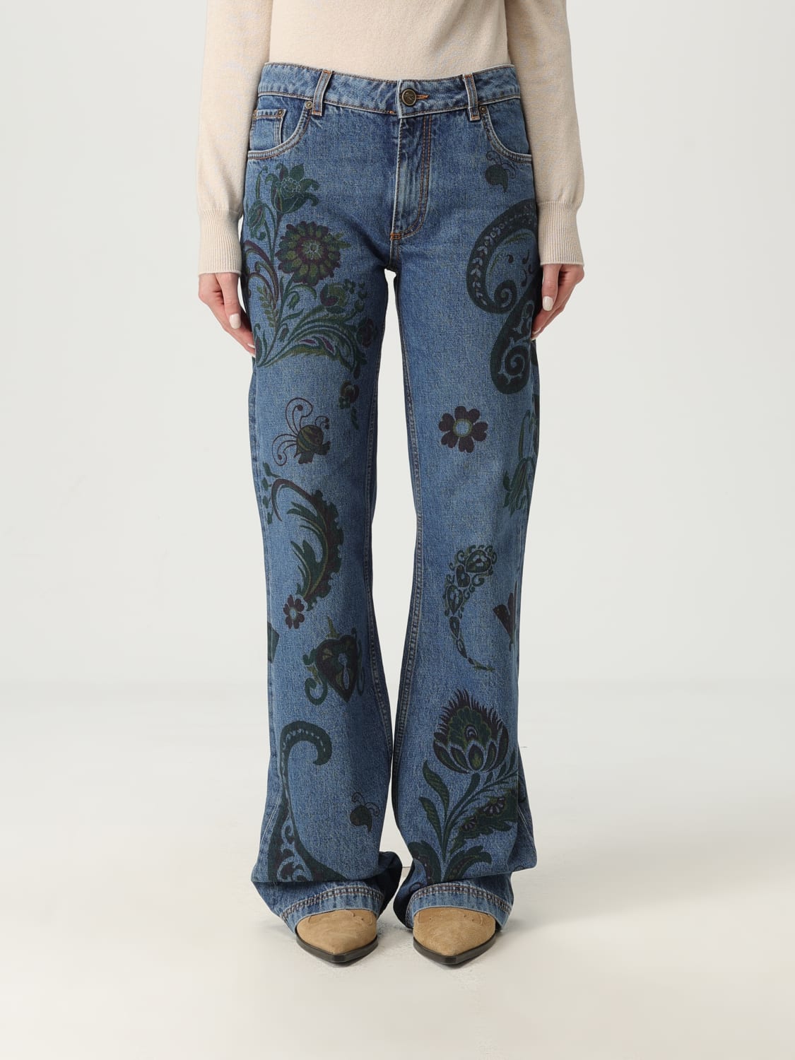 ETRO JEANS: Jeans woman Etro, Burgundy - Img 1