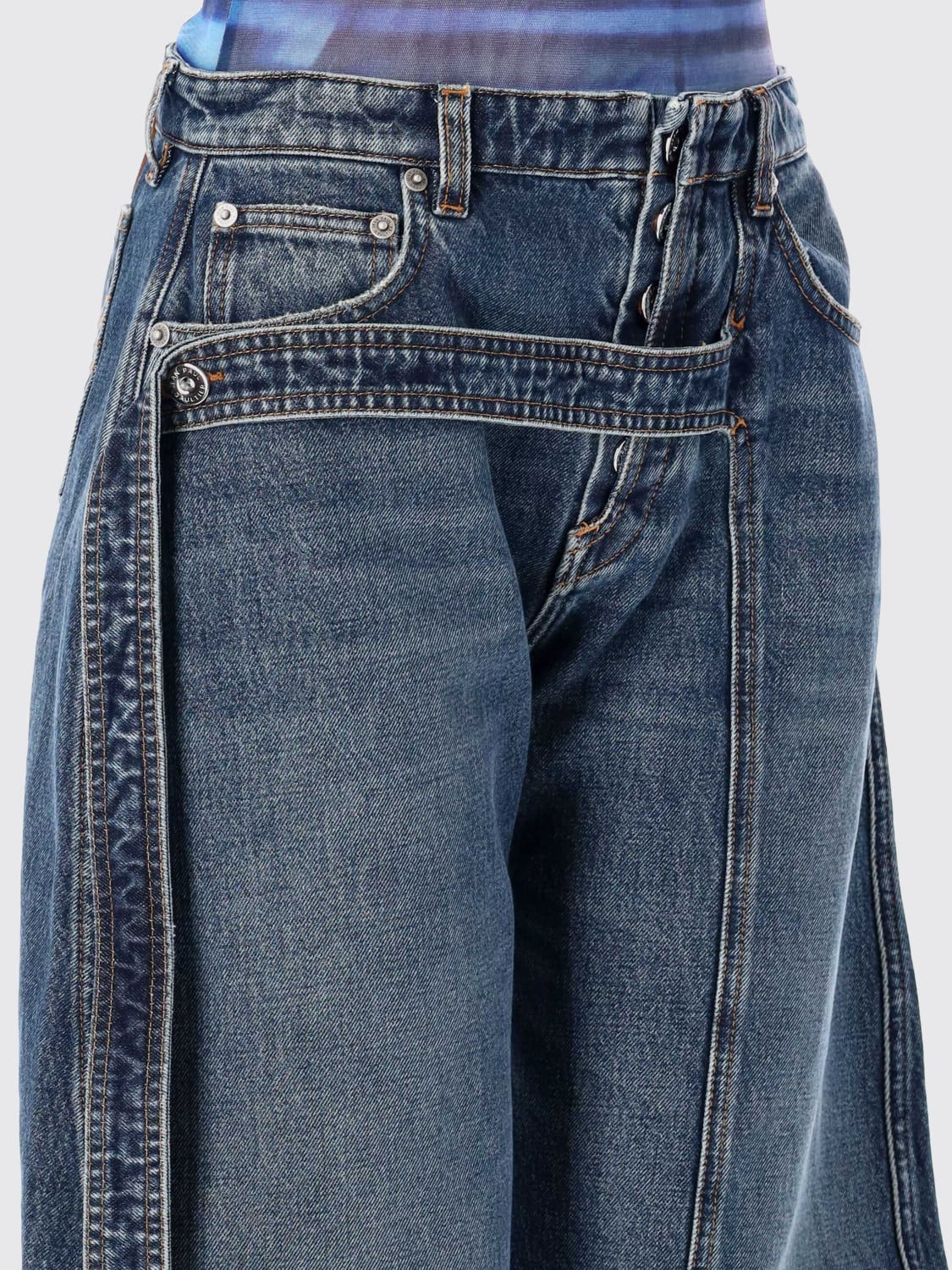 JEAN PAUL GAULTIER JEANS: Jeans femme Jean Paul Gaultier, Bleu - Img 3