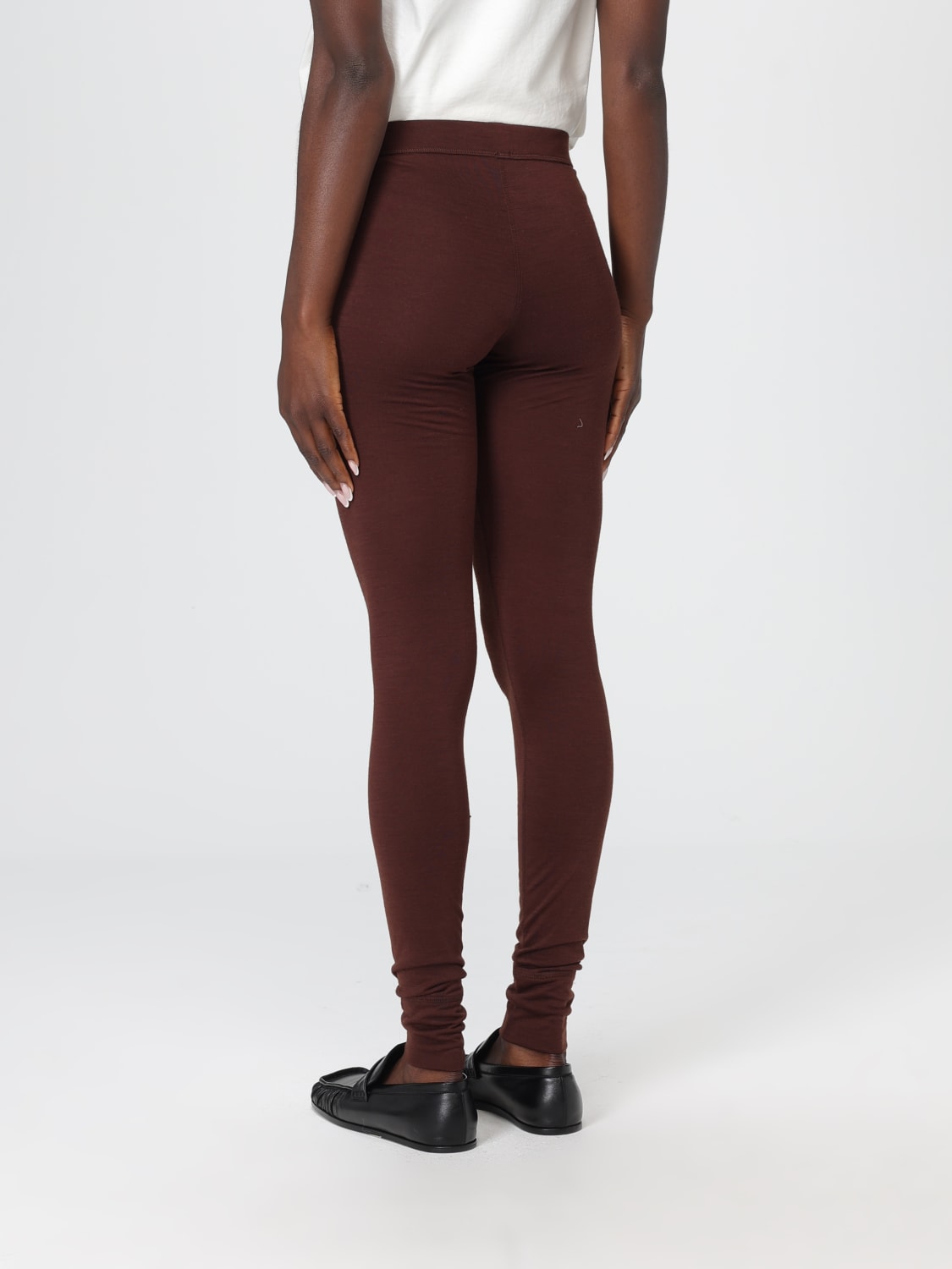 JIL SANDER PANTALONI: Leggings Jil Sander in misto lana vergine , Bordeaux - Img 3