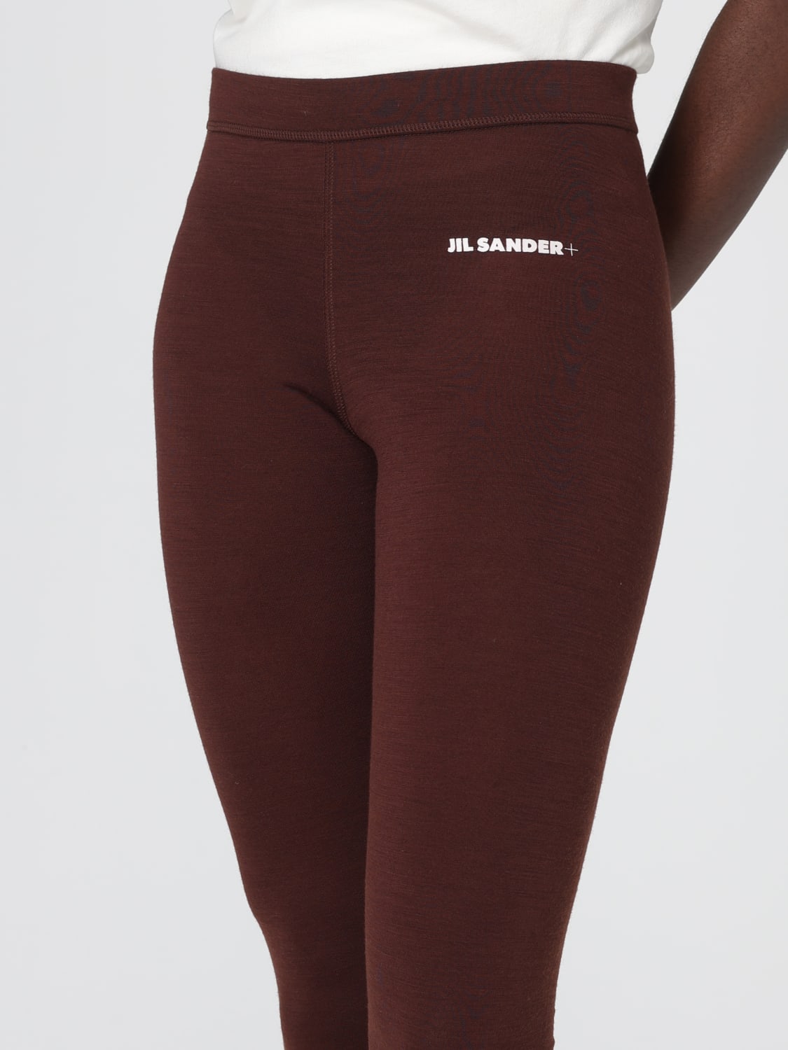 JIL SANDER PANTALONI: Leggings Jil Sander in misto lana vergine , Bordeaux - Img 5