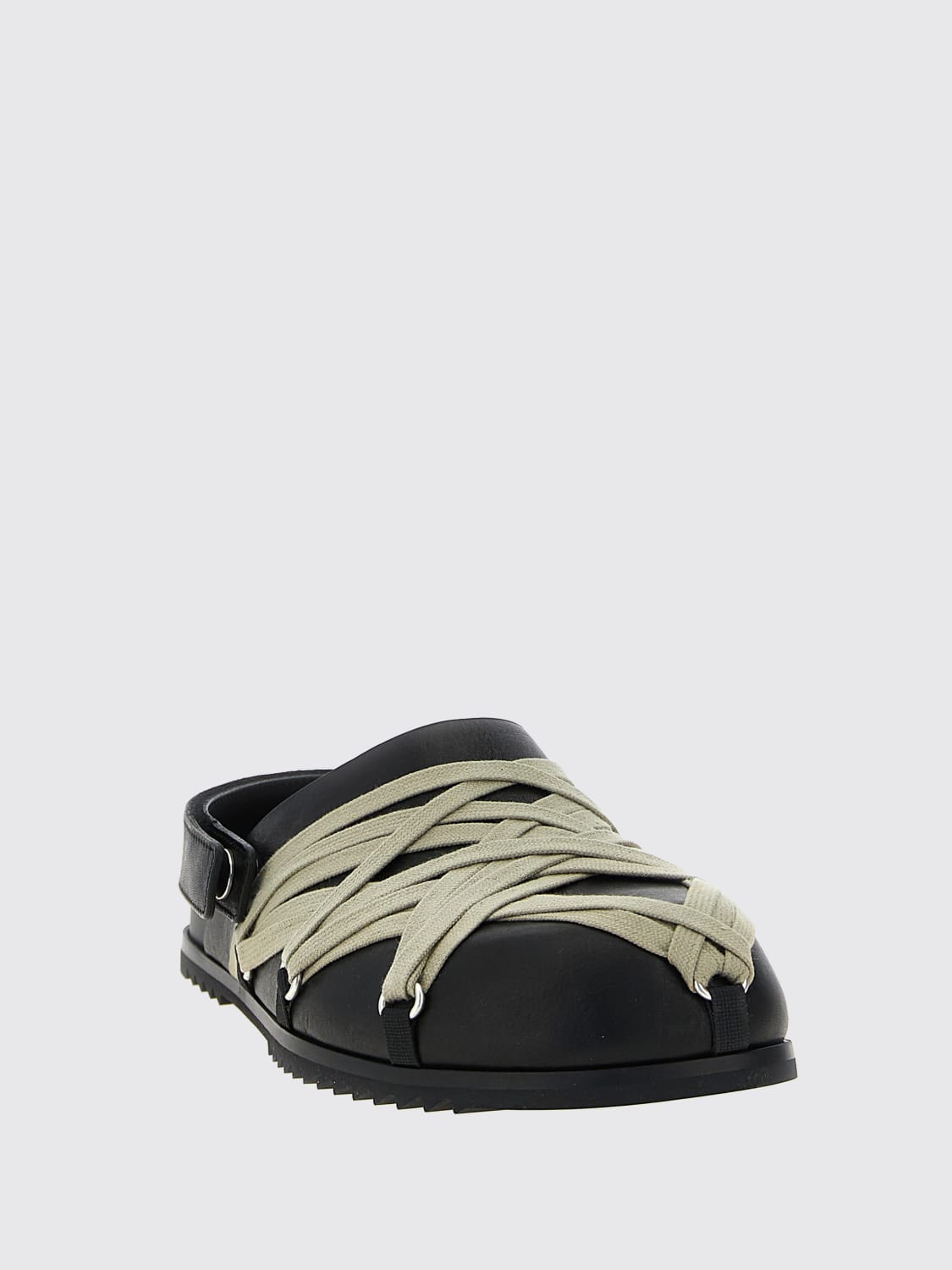 RICK OWENS SCARPE: Mules Slingback Rick Owens in pelle , Nero - Img 2