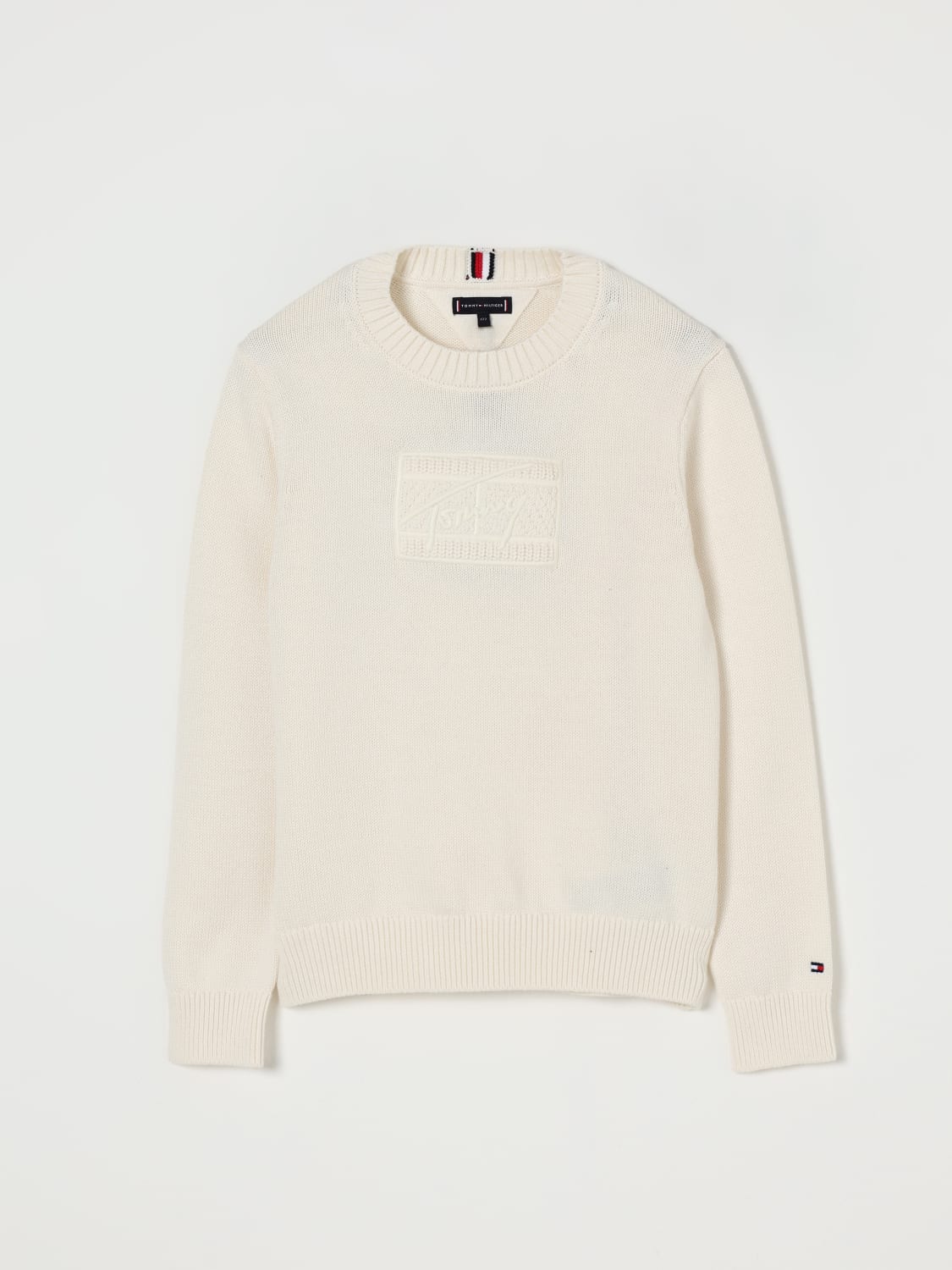 TOMMY HILFIGER PULLOVER: Pullover kinder Tommy Hilfiger, Ivory - Img 1