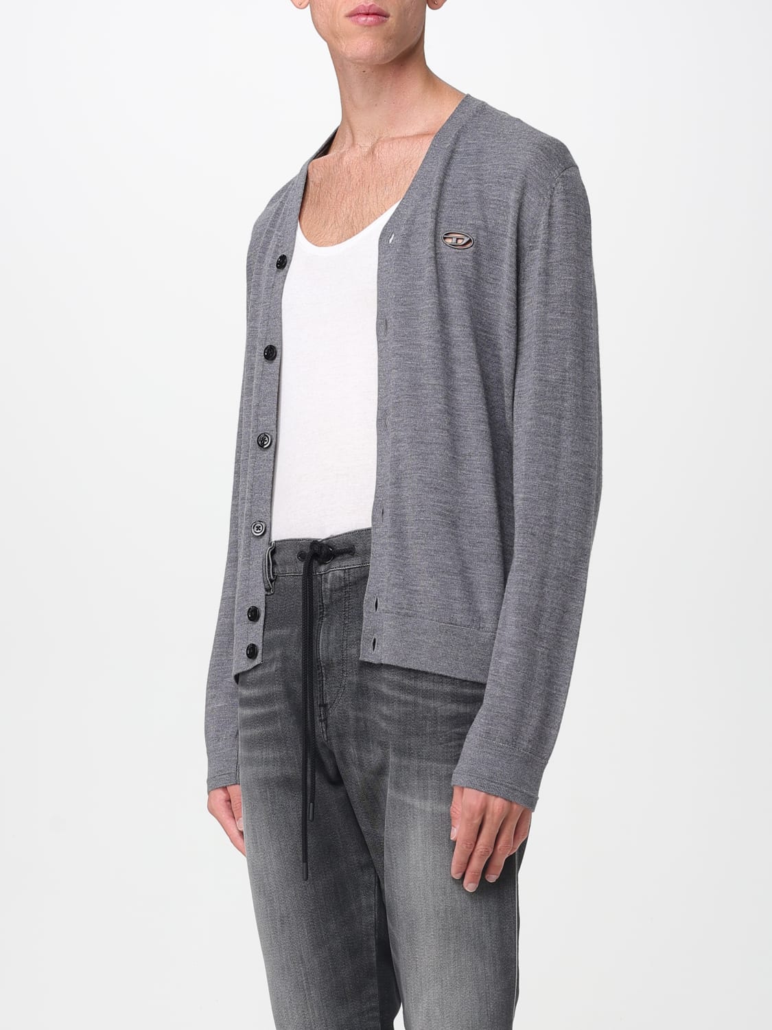 DIESEL PULLOVER: Strickjacke herren Diesel, Grau - Img 3