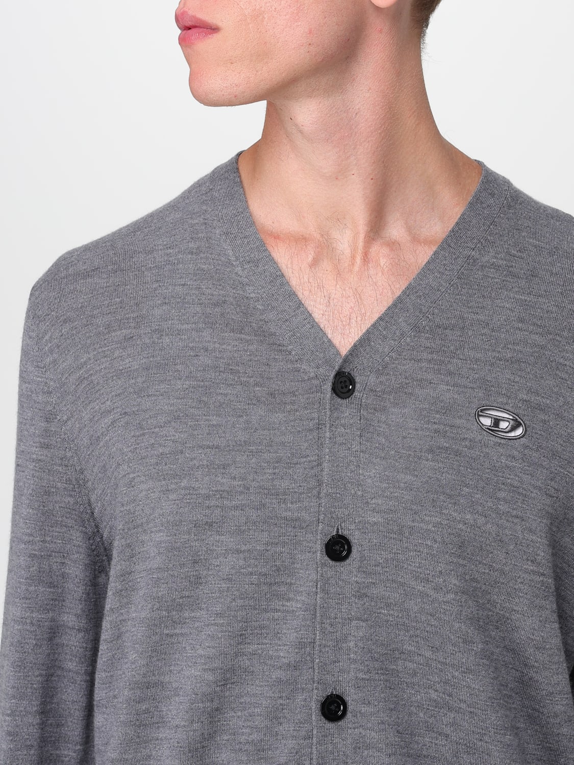 DIESEL PULLOVER: Strickjacke herren Diesel, Grau - Img 4