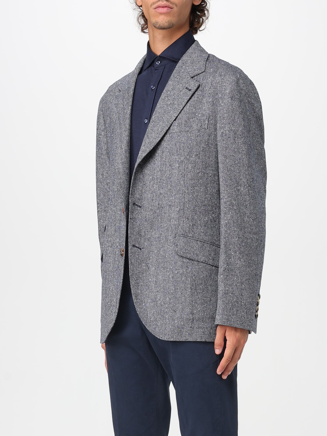 BRUNELLO CUCINELLI VESTE: Veste homme Brunello Cucinelli, Bleu Marine - Img 4