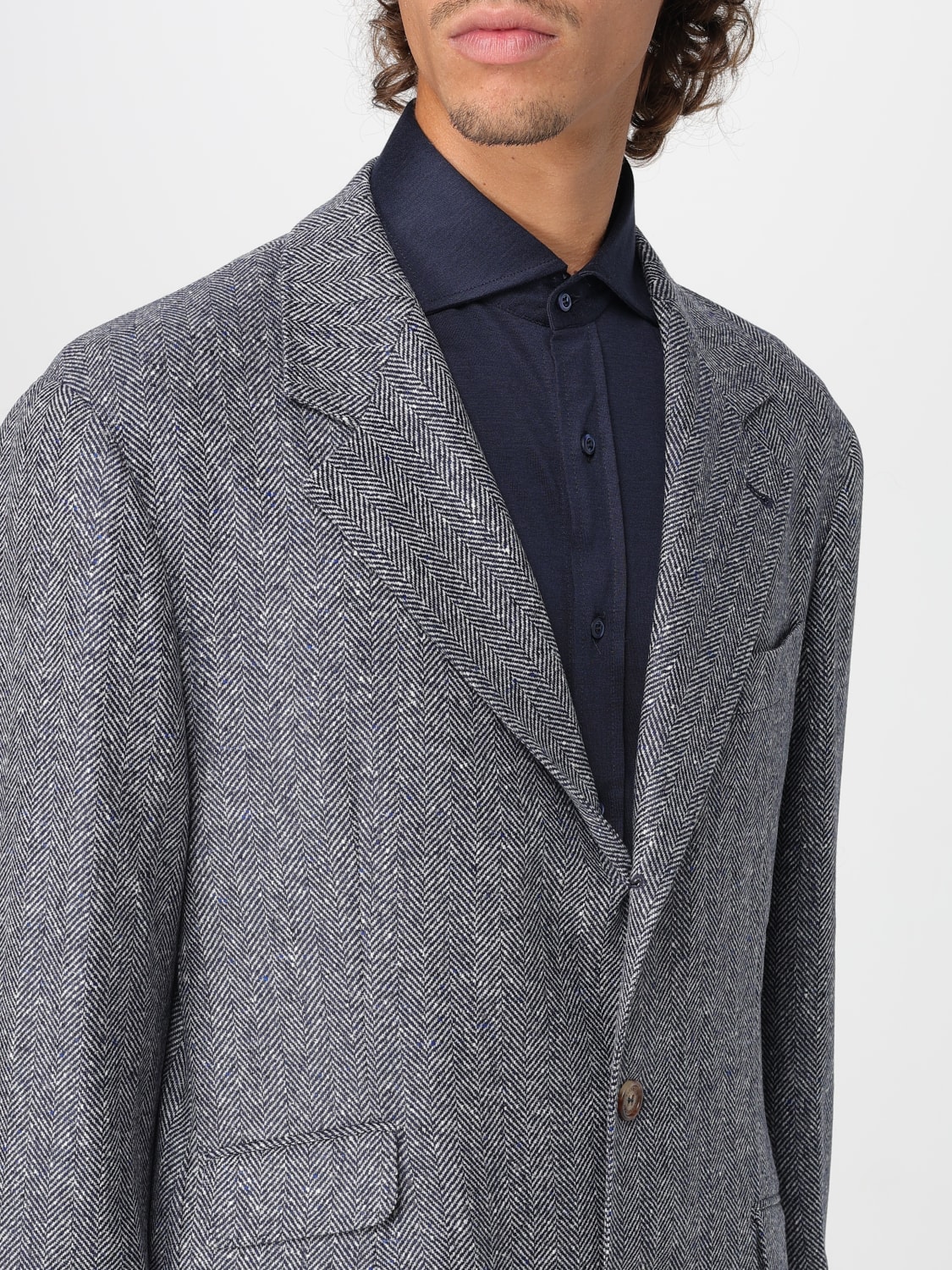 BRUNELLO CUCINELLI VESTE: Veste homme Brunello Cucinelli, Bleu Marine - Img 5