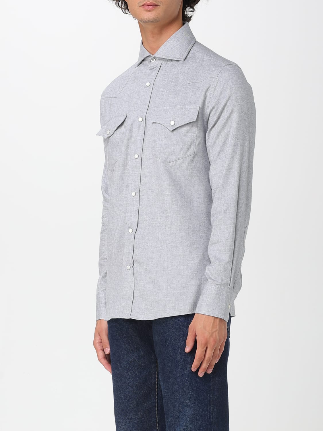BRUNELLO CUCINELLI SHIRT: Shirt men Brunello Cucinelli, Grey - Img 4