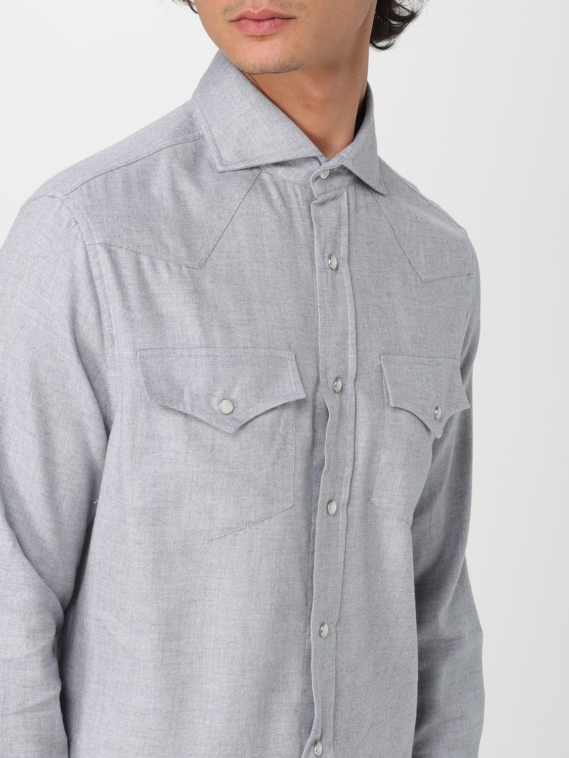 BRUNELLO CUCINELLI SHIRT: Shirt men Brunello Cucinelli, Grey - Img 5