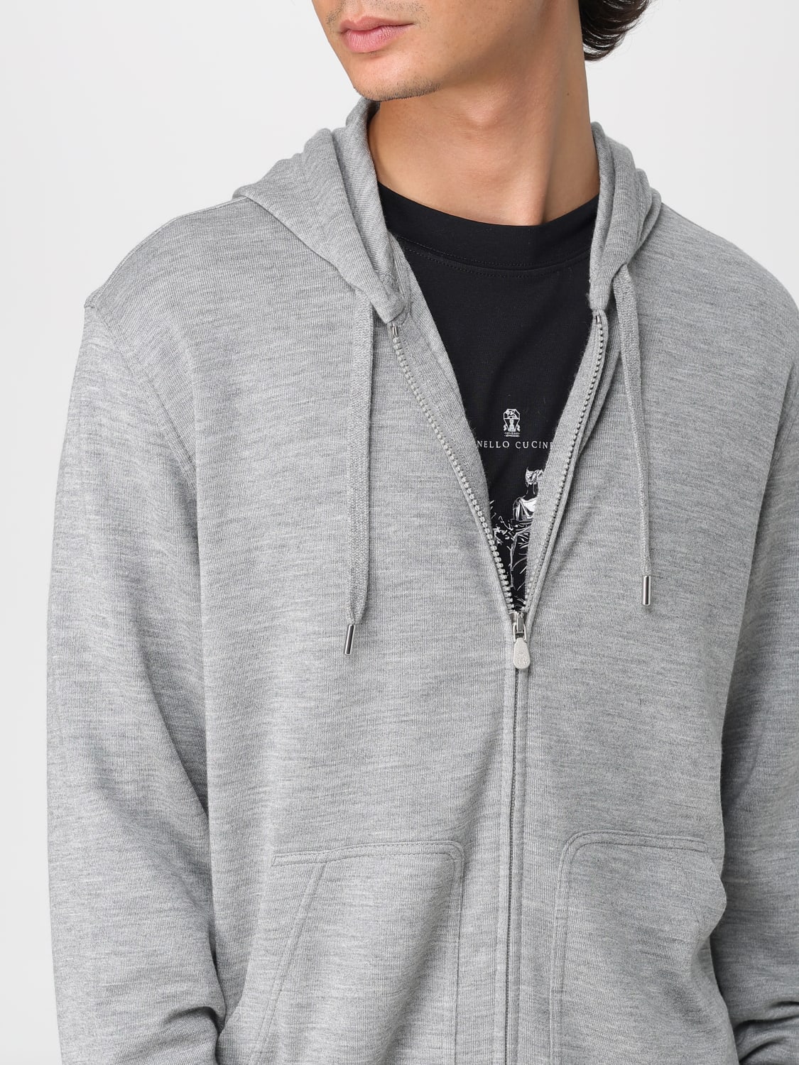 BRUNELLO CUCINELLI SWEATSHIRT: Sweatshirt homme Brunello Cucinelli, Gris - Img 5