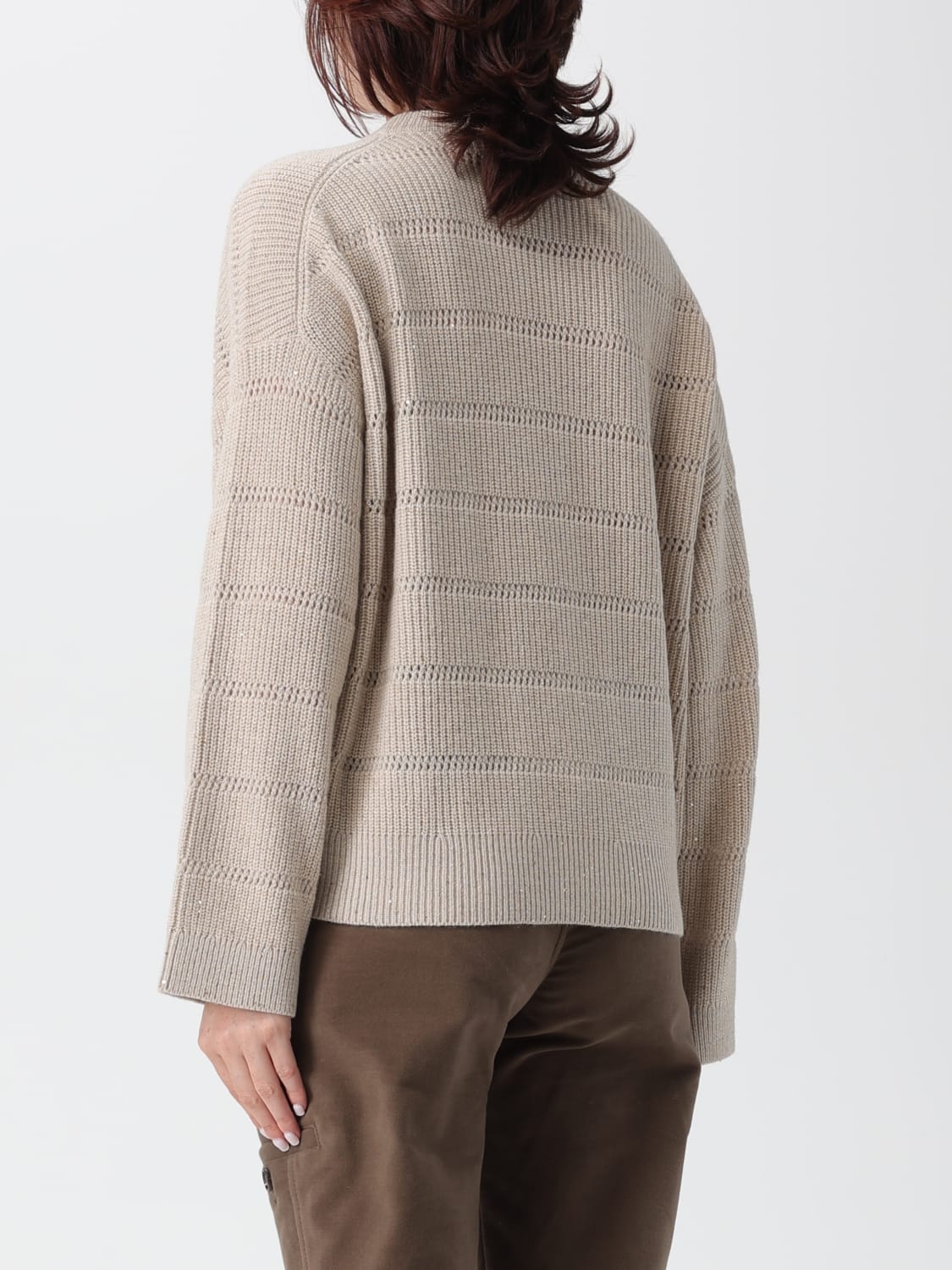 BRUNELLO CUCINELLI SWEATER: Sweater woman Brunello Cucinelli, Sand - Img 3