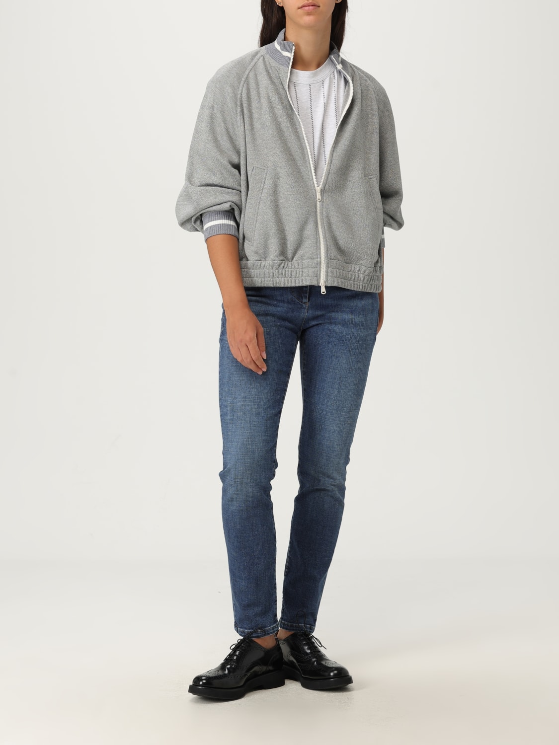 BRUNELLO CUCINELLI SWEATSHIRT: Sweater woman Brunello Cucinelli, Silver - Img 2