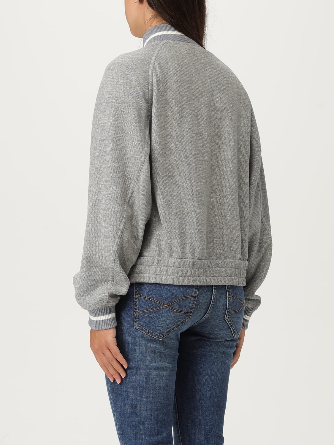 BRUNELLO CUCINELLI SWEATSHIRT: Sweater woman Brunello Cucinelli, Silver - Img 3