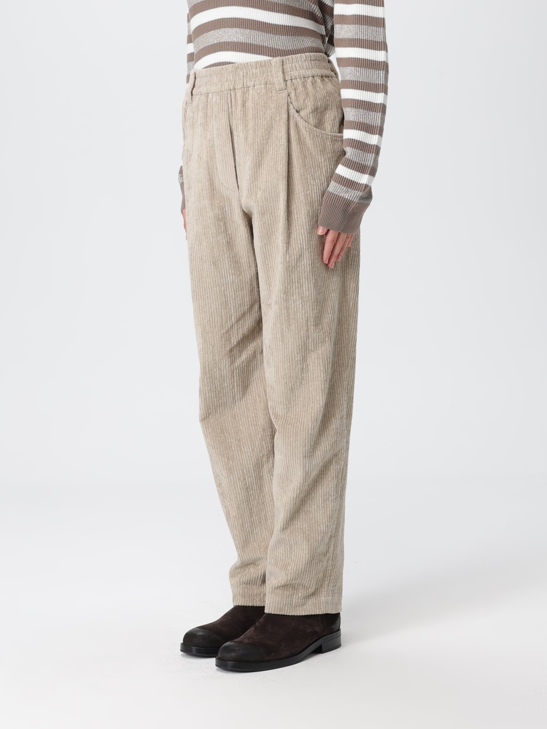 BRUNELLO CUCINELLI PANTALON: Pantalon femme Brunello Cucinelli, Perle - Img 4