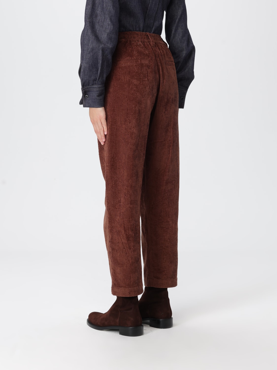 BRUNELLO CUCINELLI PANTALONI: Pantalone Brunello Cucinelli in velluto a costine, Bruciato - Img 3