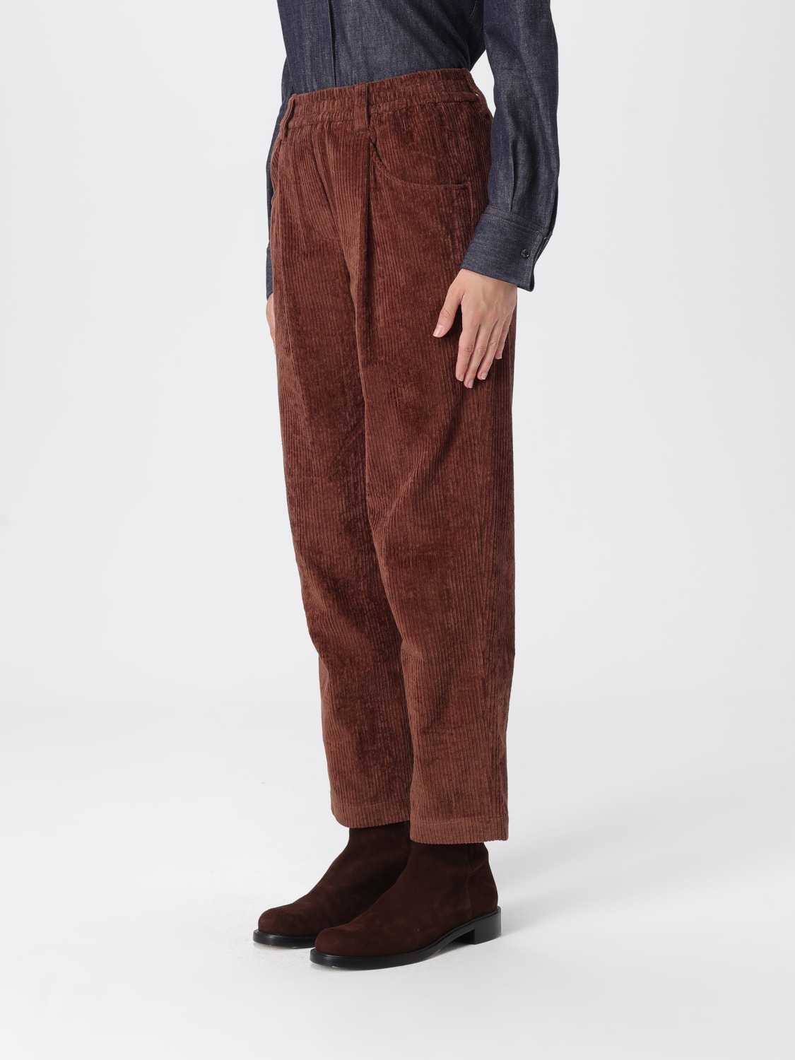 BRUNELLO CUCINELLI PANTALONI: Pantalone Brunello Cucinelli in velluto a costine, Bruciato - Img 4