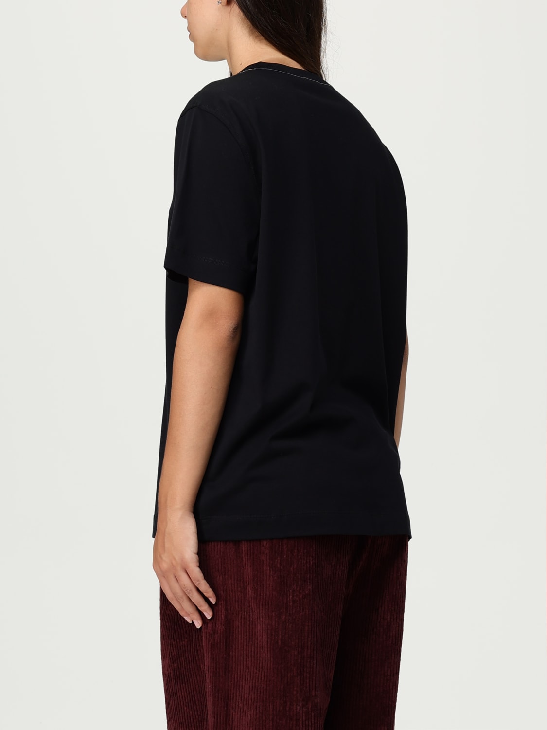 BRUNELLO CUCINELLI T-SHIRTS: T-shirt in cotone Brunello Cucinelli, Nero - Img 3