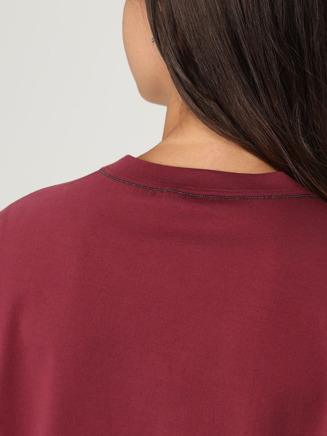 BRUNELLO CUCINELLI CAMISETA: Camiseta mujer Brunello Cucinelli, Vino - Img 5
