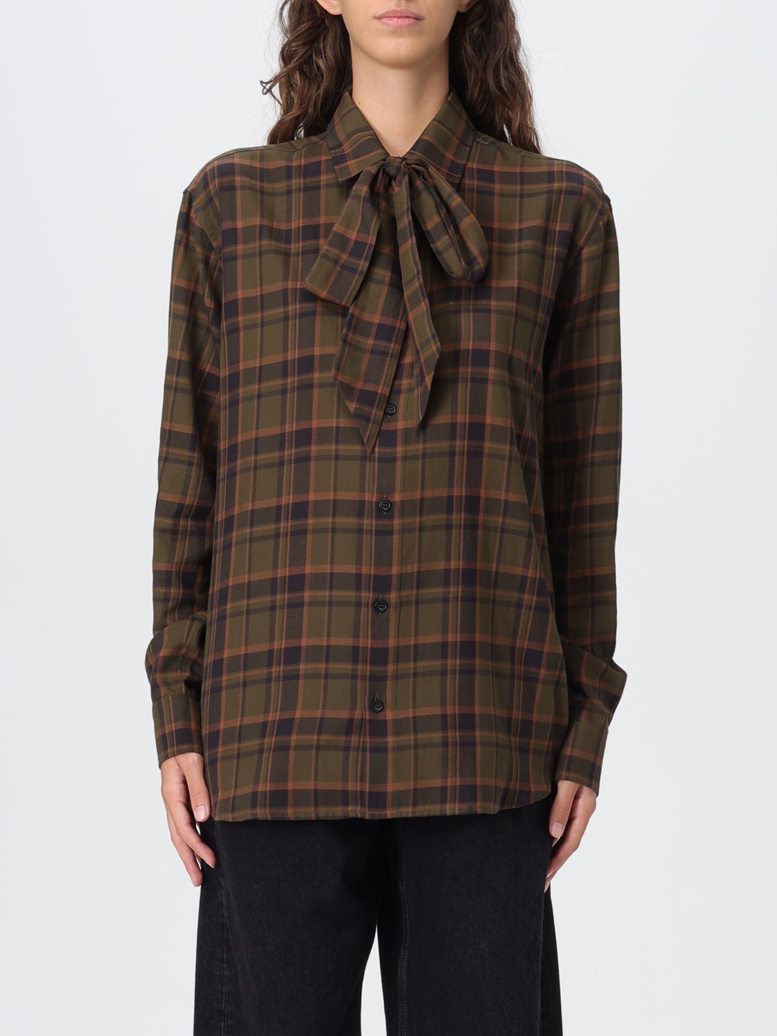 SAINT LAURENT CAMISA: Camisa mujer Saint Laurent, Tórtola - Img 1