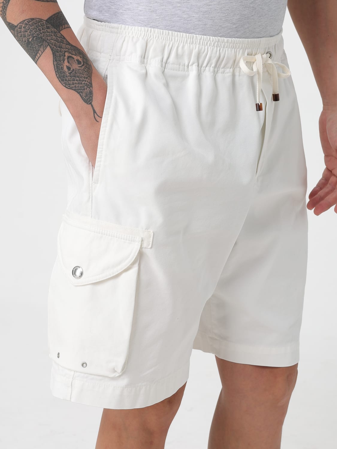 BRUNELLO CUCINELLI SHORTS: Short men Brunello Cucinelli, White - Img 5