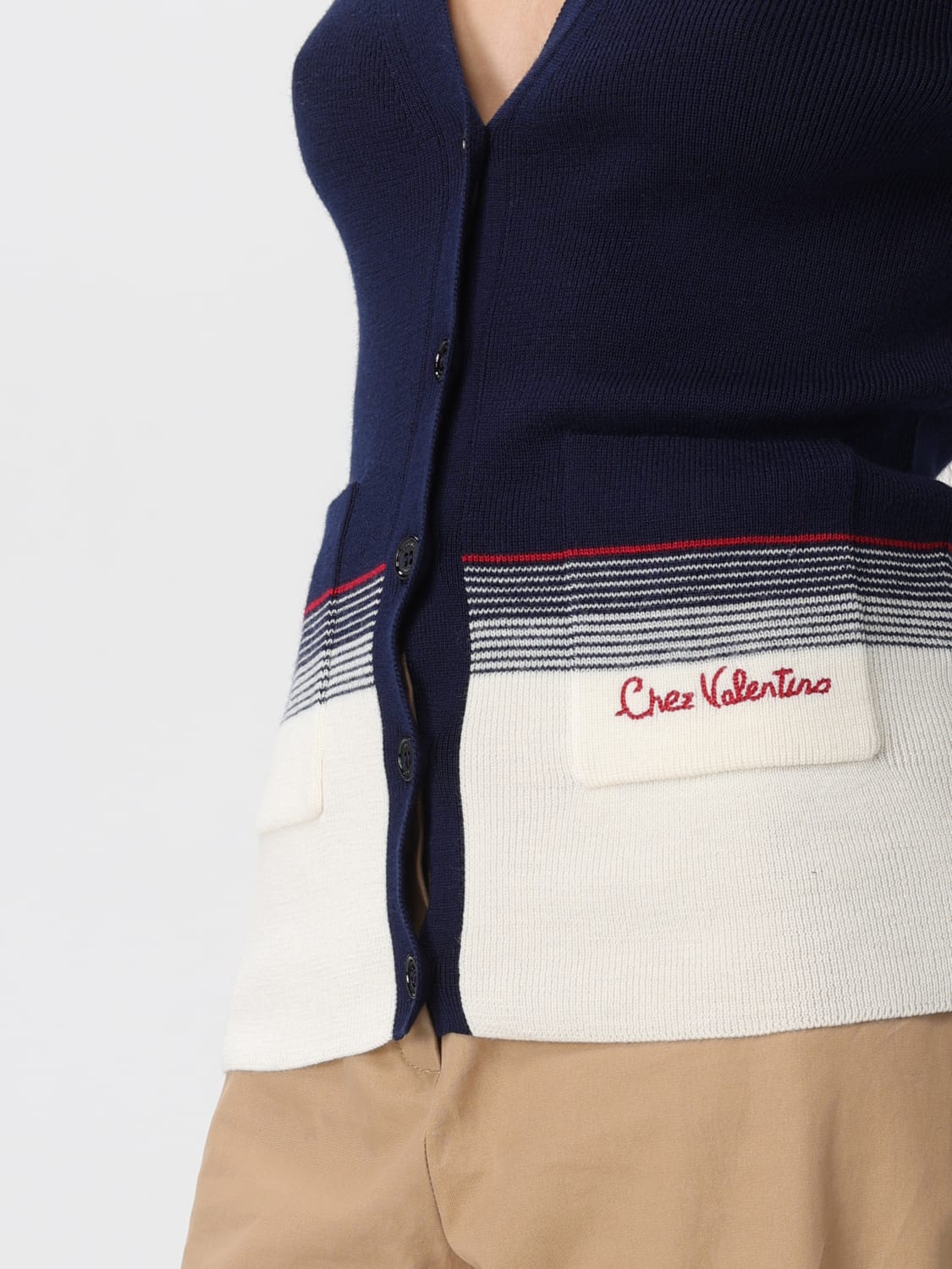 VALENTINO SWEATER: Cardigan woman Valentino, Blue - Img 5