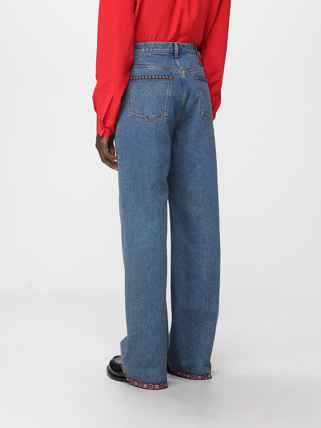 VALENTINO 牛仔裤: 牛仔裤 男士 Valentino, 蓝色 - Img 3