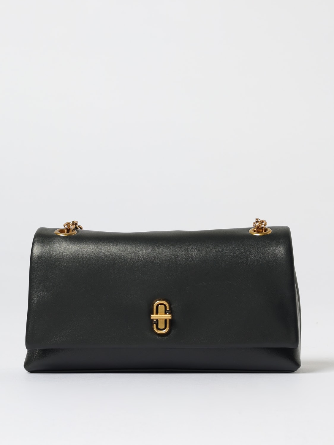 MARC JACOBS BORSA A TRACOLLA: Borsa The Dual Marc Jacobs in pelle, Nero - Img 1