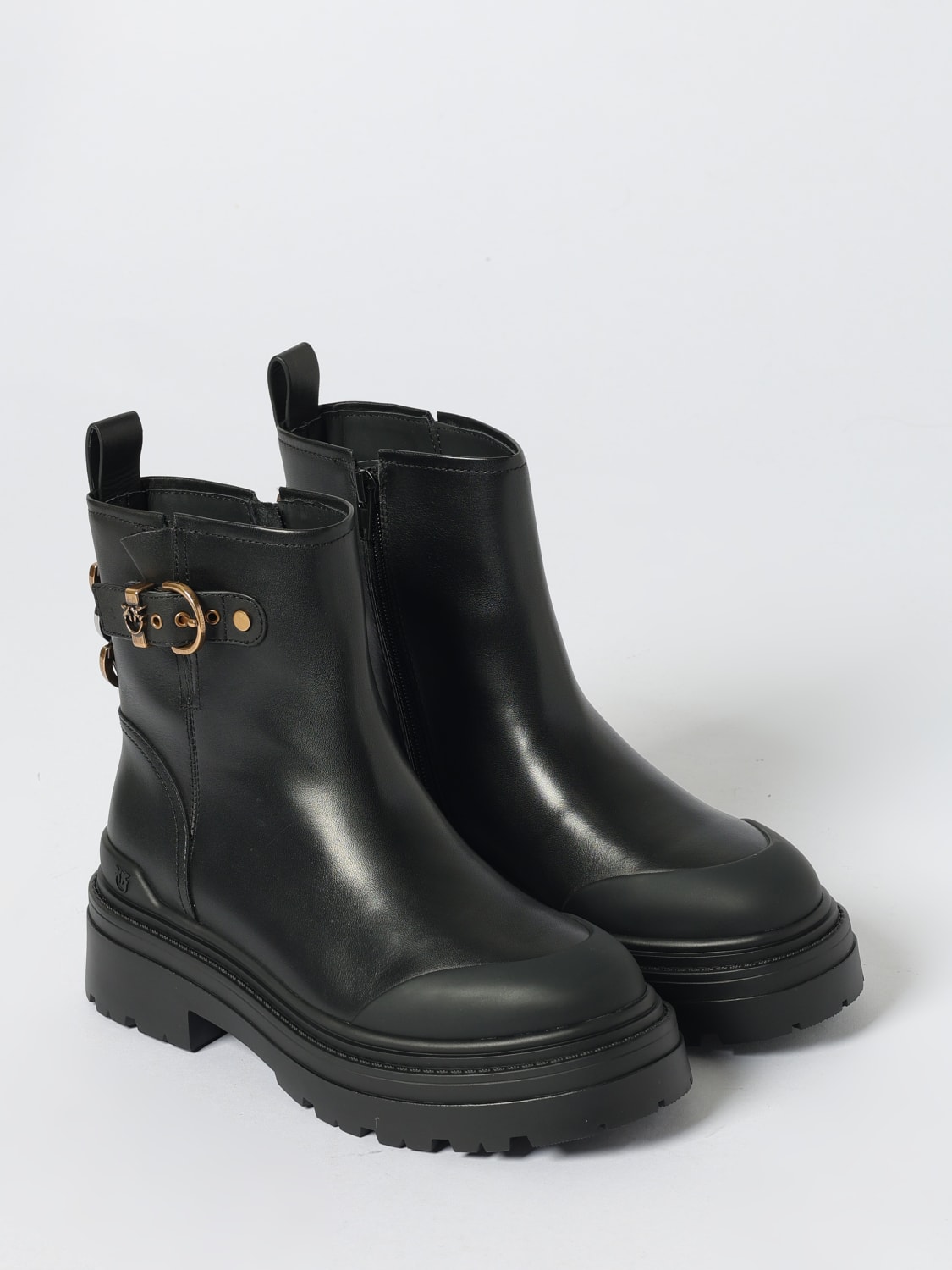 PINKO STIVALI: Stivaletto Pinko in pelle , Latte - Img 2