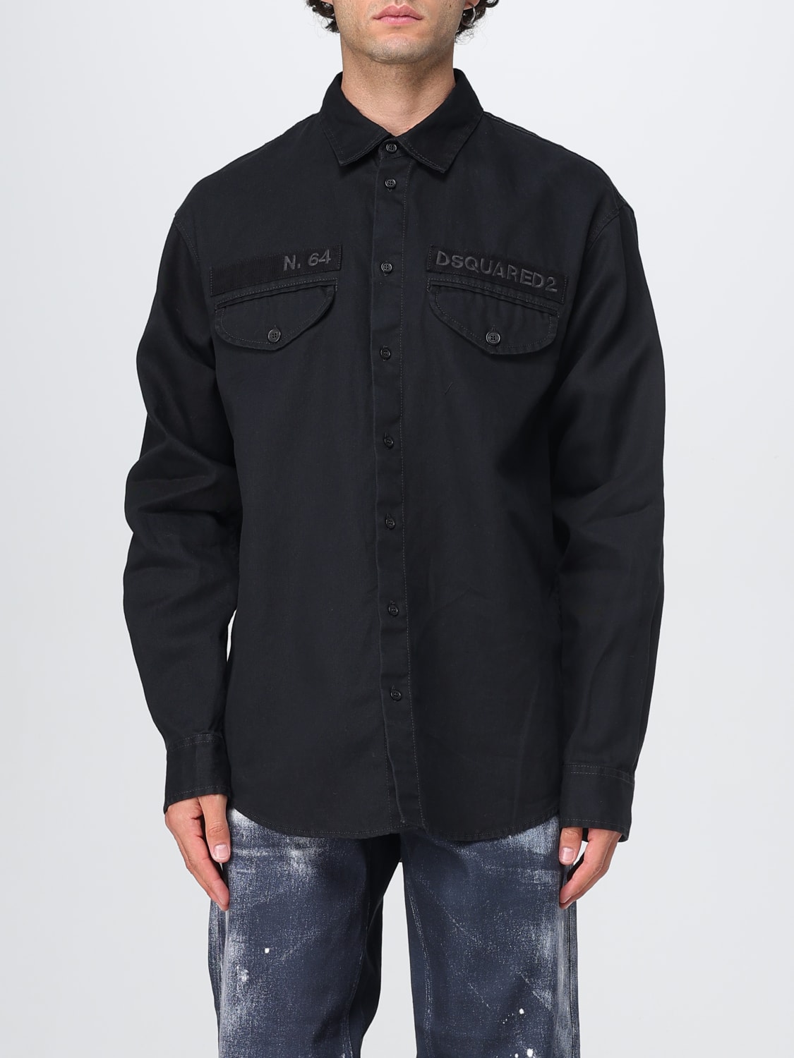DSQUARED2 SHIRT: Shirt men Dsquared2, Black - Img 1