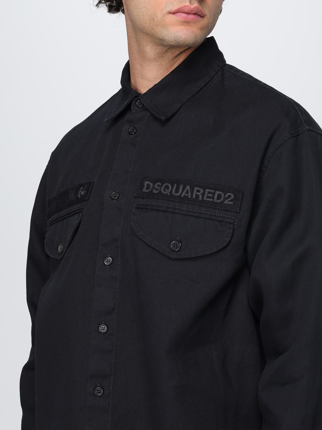 DSQUARED2 SHIRT: Shirt men Dsquared2, Black - Img 3