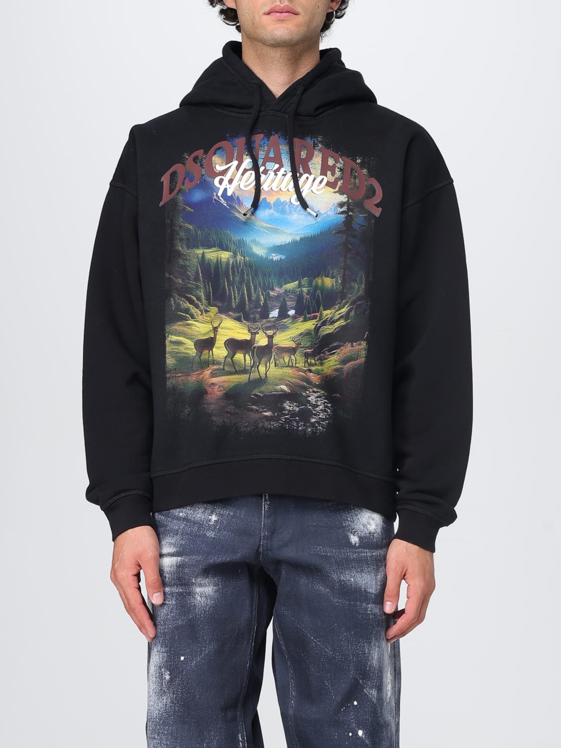 DSQUARED2 SWEATSHIRT: Sweatshirt men Dsquared2, Black - Img 1
