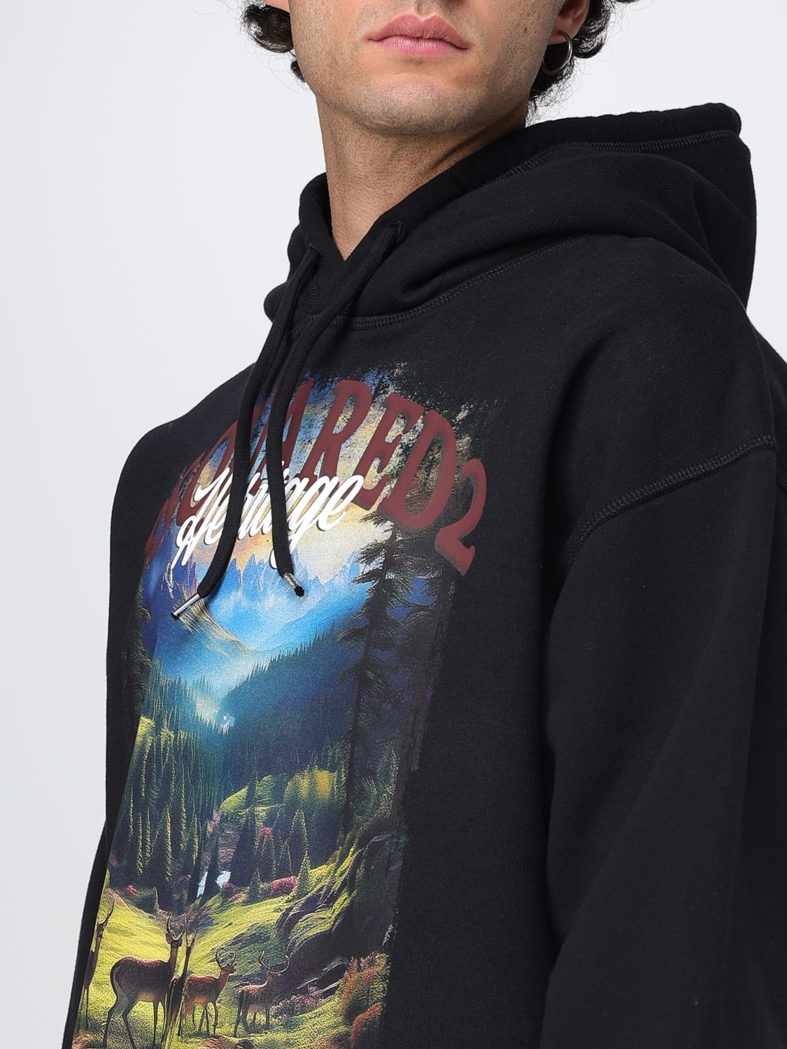 DSQUARED2 SWEATSHIRT: Sweatshirt men Dsquared2, Black - Img 3