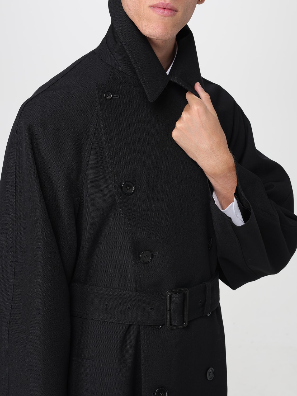 SAINT LAURENT JACKE: Trenchcoat herren Saint Laurent, Schwarz - Img 5
