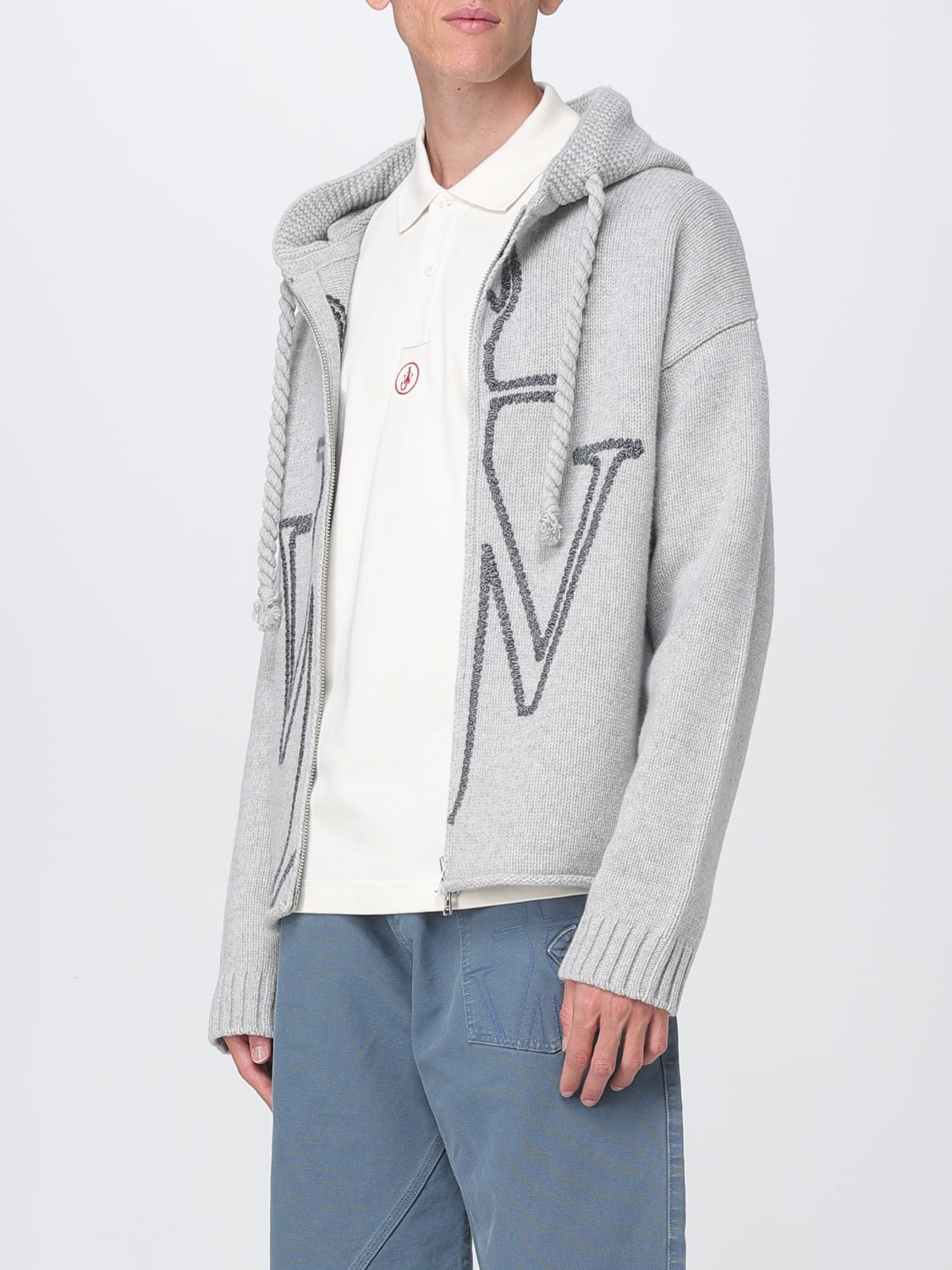 JW ANDERSON SWEATER: Sweatshirt men Jw Anderson, Grey - Img 4