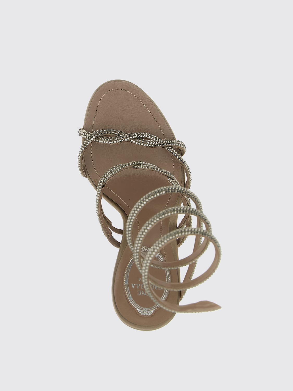 RENE CAOVILLA 힐 샌들: 플랫 샌들 여성 Rene Caovilla, 그레이 - Img 4