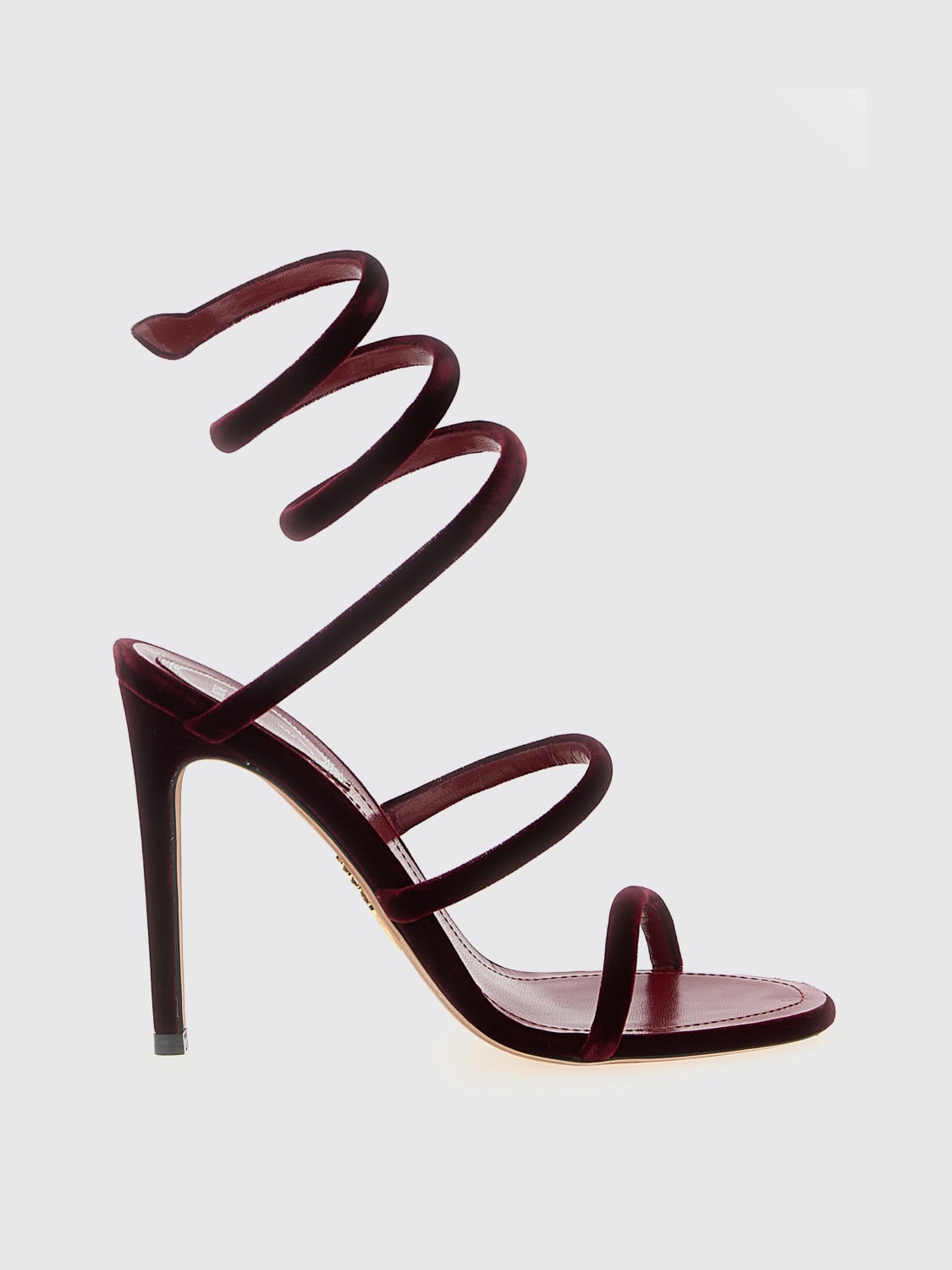 RENE CAOVILLA HEELED SANDAL: Flat sandals woman Rene Caovilla, Burgundy - Img 1