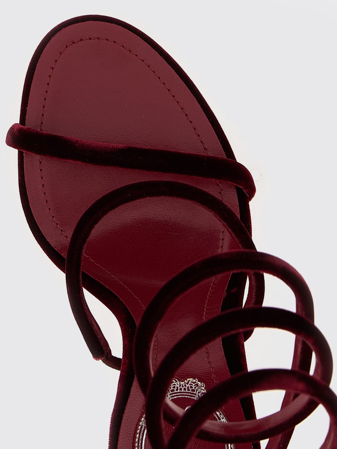 RENE CAOVILLA HEELED SANDAL: Flat sandals woman Rene Caovilla, Burgundy - Img 4