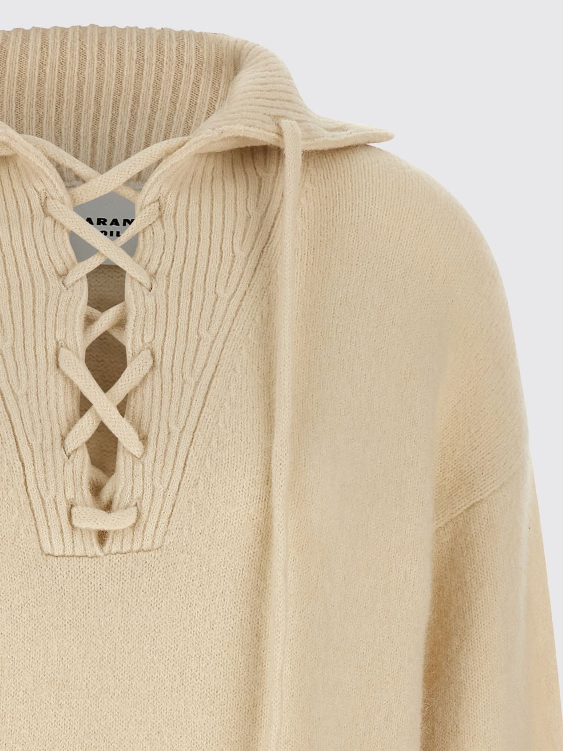 ISABEL MARANT ETOILE MAGLIA: Maglia in lana Alpaca Isabel Marant Etoile, Bianco - Img 3