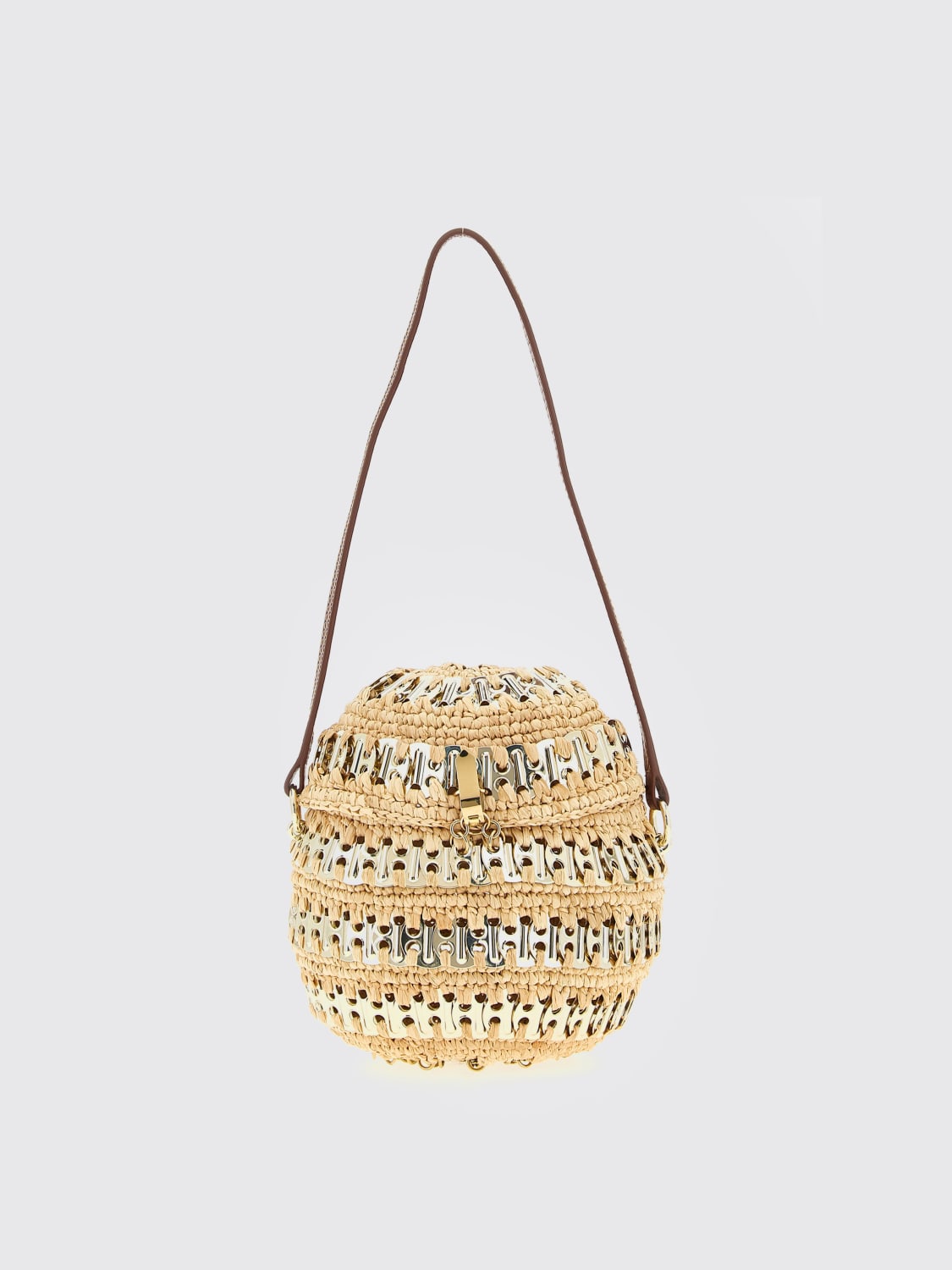 RABANNE MINI BAG: Shoulder bag woman Rabanne, Beige - Img 1