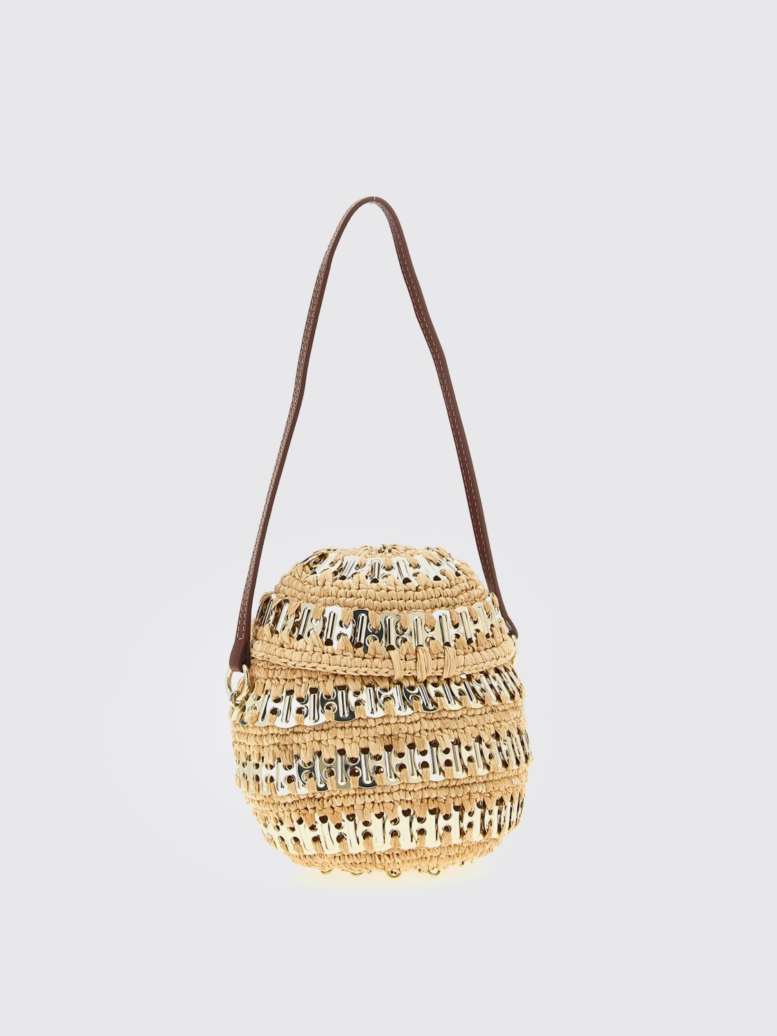 RABANNE MINI BAG: Shoulder bag woman Rabanne, Beige - Img 2