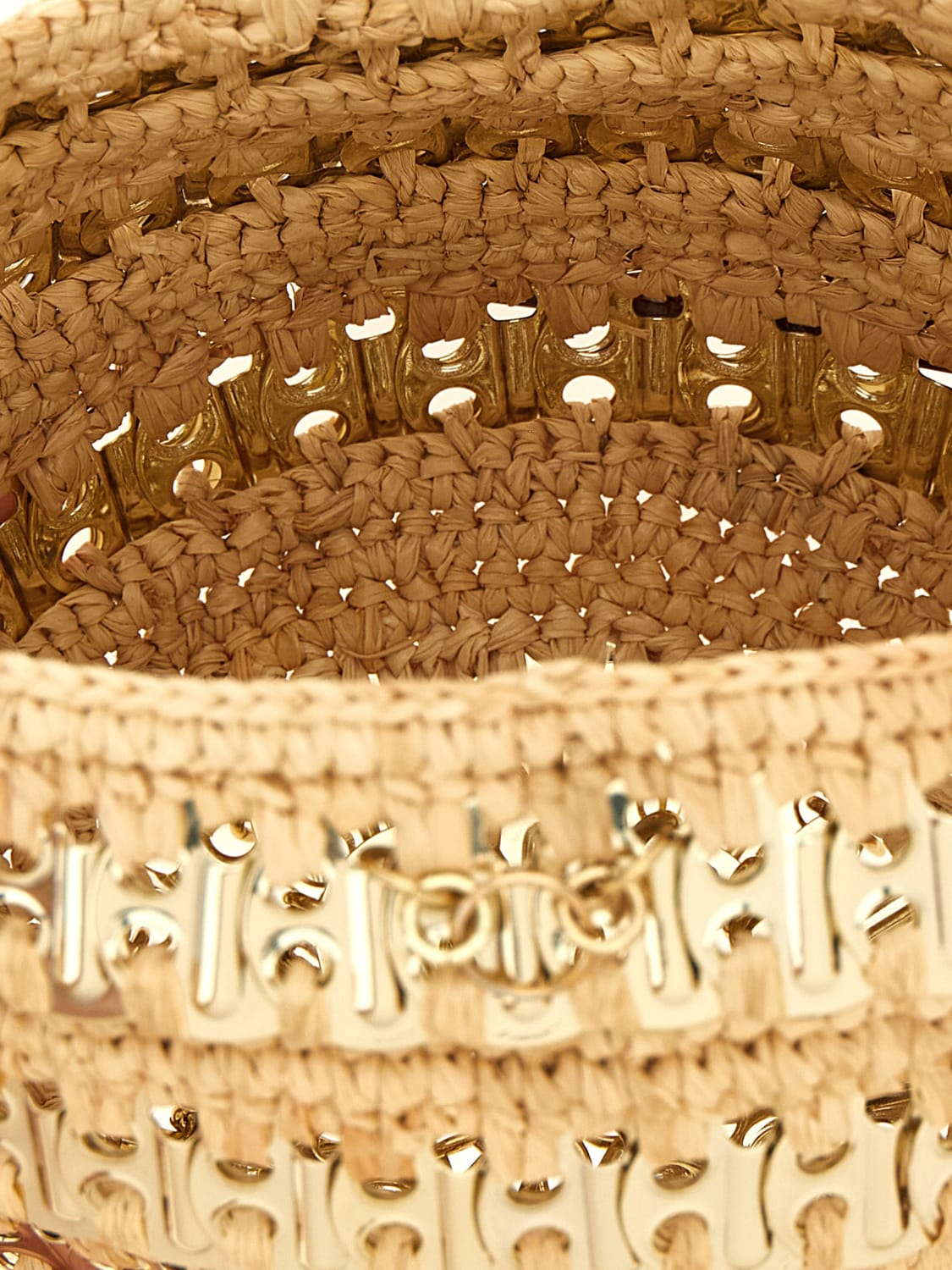 RABANNE MINI BAG: Shoulder bag woman Rabanne, Beige - Img 4