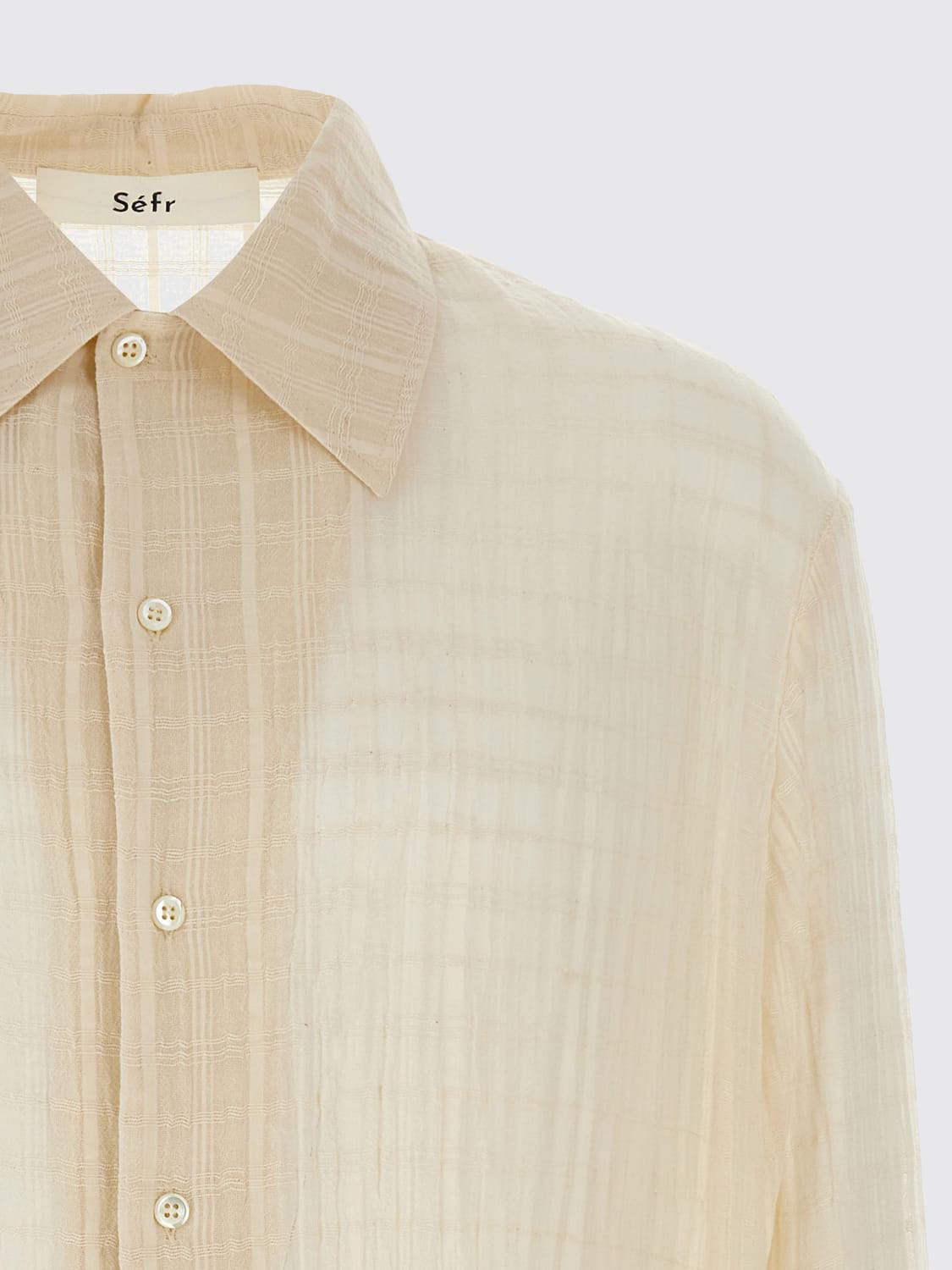 SÉFR SHIRT: Shirt men SÉfr, Beige - Img 3