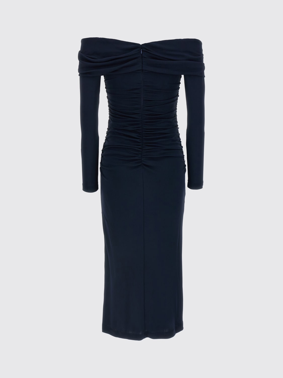 CAROLINA HERRERA ABITO: Abito midi Carolina Herrera in crêpe, Blue - Img 2