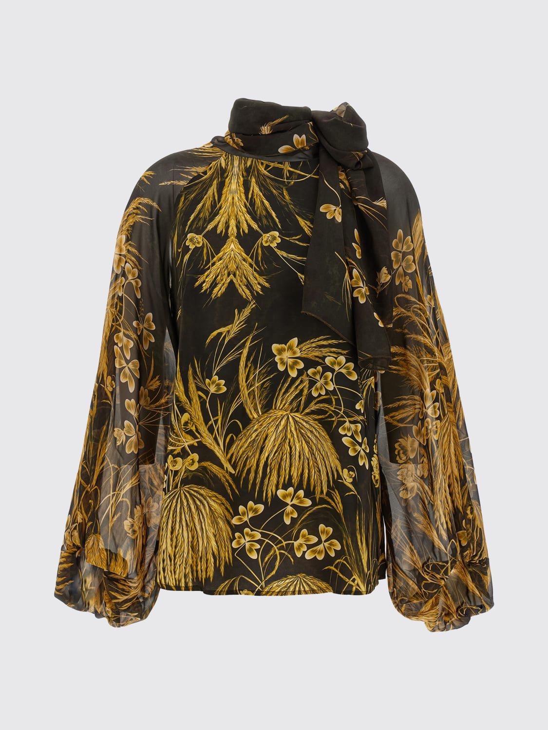 F.R.S FOR RESTLESS SLEEPERS TOP: Blusa F.R.S. For Restless Sleepers in misto seta con stampa floreale , Fantasia - Img 1