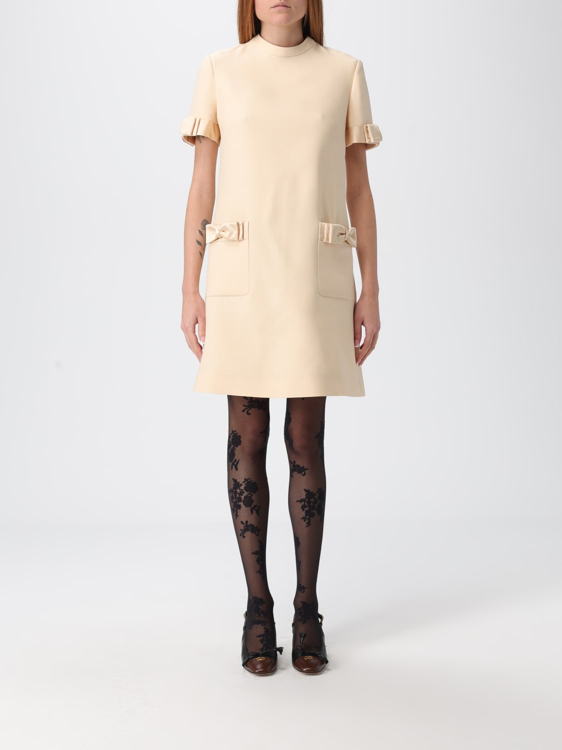 VALENTINO DRESS: Dress woman Valentino, Beige - Img 1